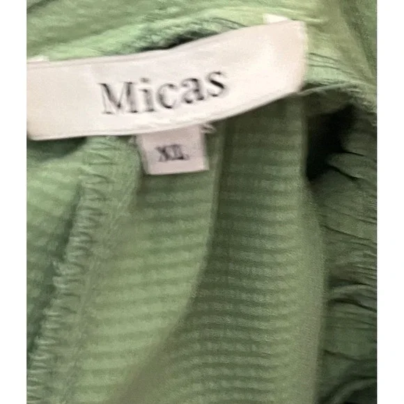 Micas Olive Green Wide Leg High Waist Dressy‎ Palazzo Pants - Size XL - Picture 8 of 10